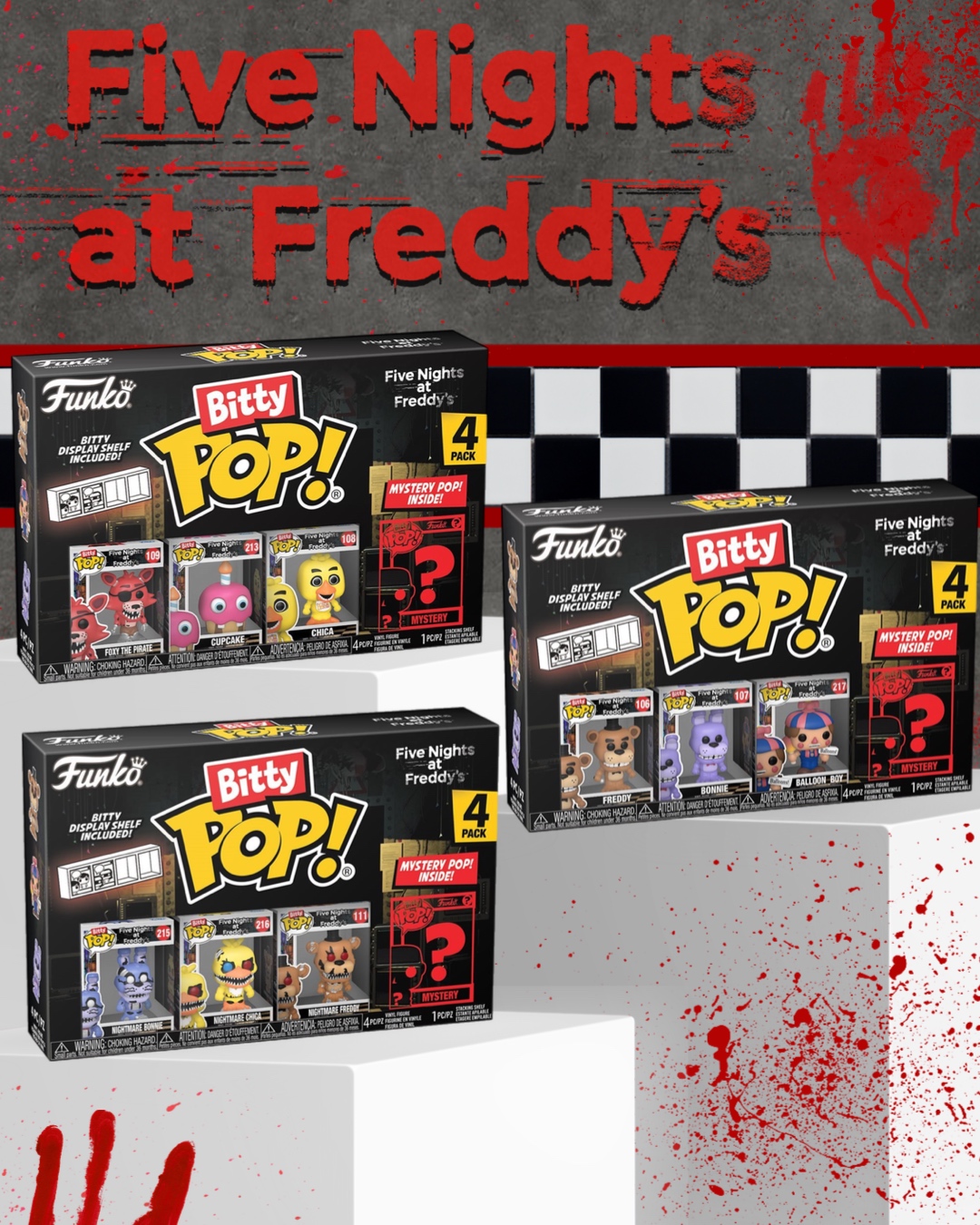 Funko Five Nights At Freddy's Bonnie Bitty Pop! Mini Figure 4-pack - *