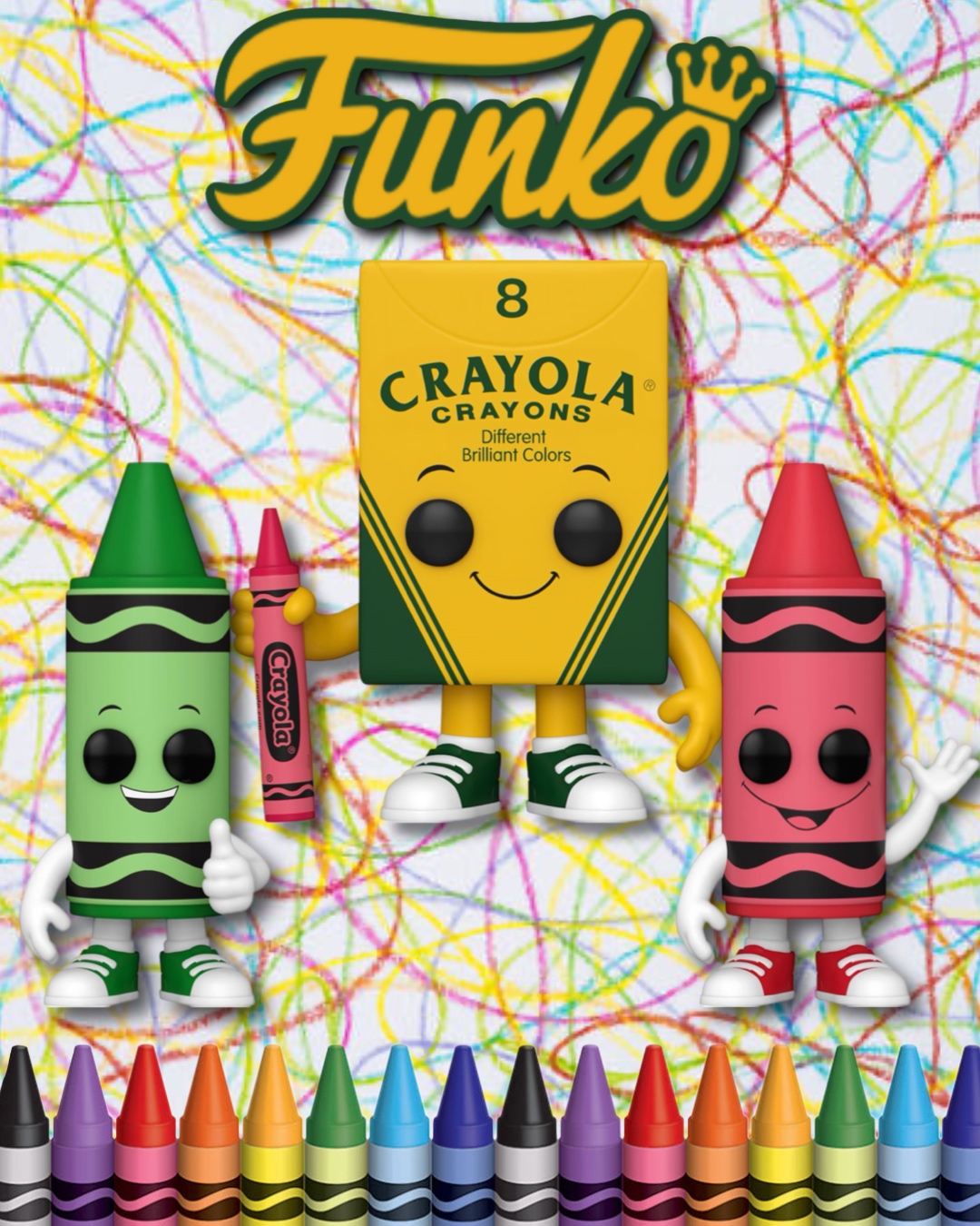 Crayola Crayon Box 8-Piece Funko Pop! Vinyl Figure #131